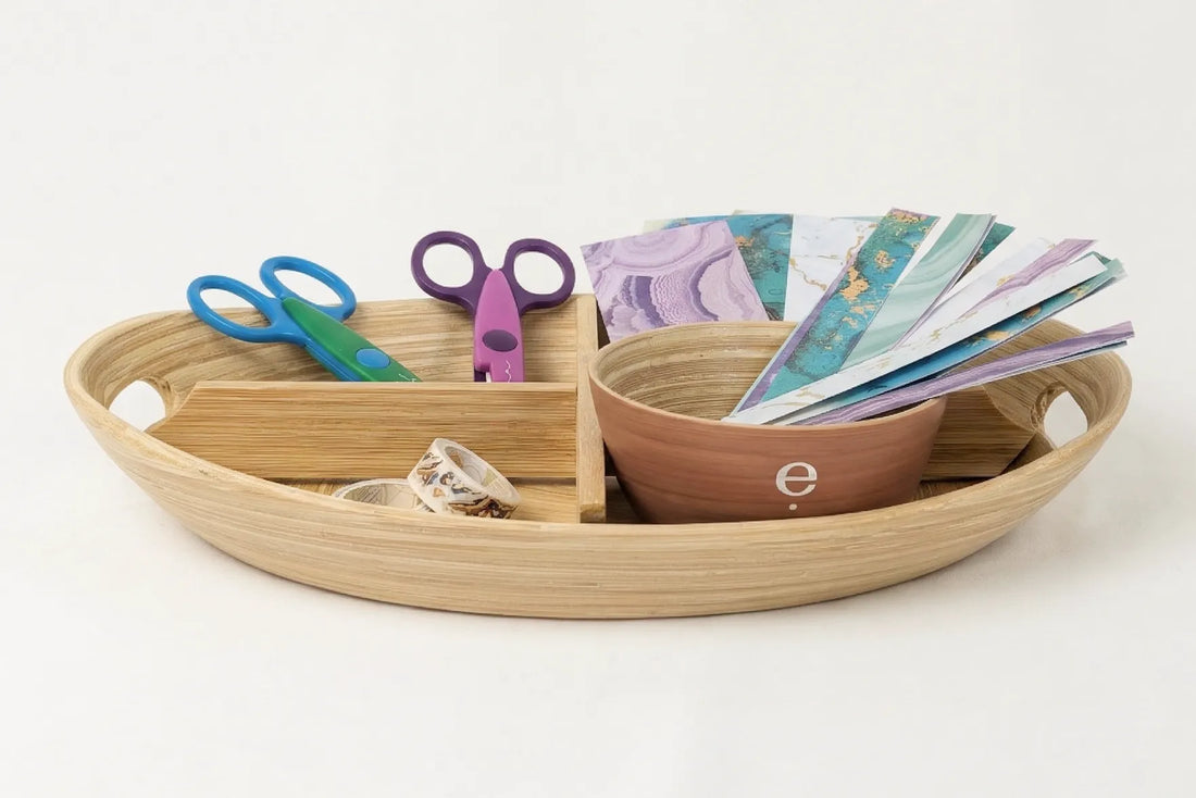Fine Motor Skills Tray - Cutting and Connecting